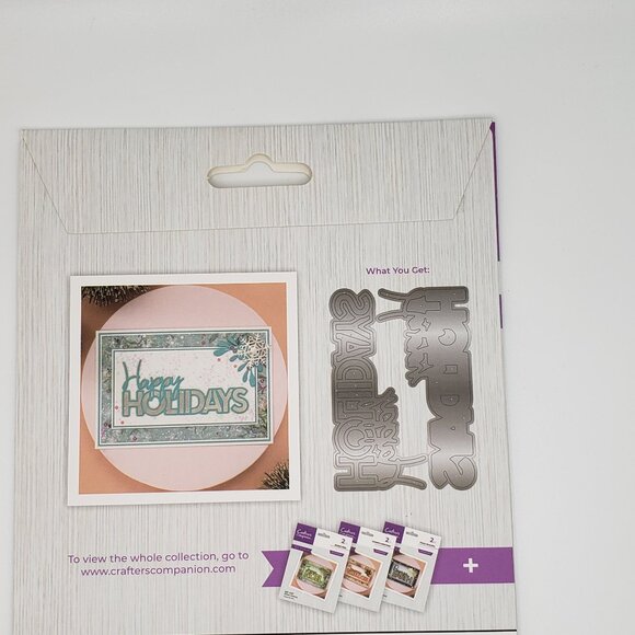 Crafters Campanion Happy Holliday  Metal Dies - Picture 4 of 4